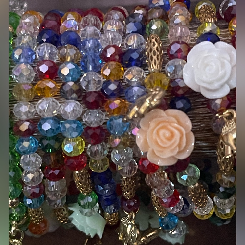 Charm Glass Beaded Bracelets Stackable Bracelets - Picture 10 of 17